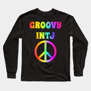 Groovy INTJ Peace Halloween Party Retro Vintage Long Sleeve T-Shirt